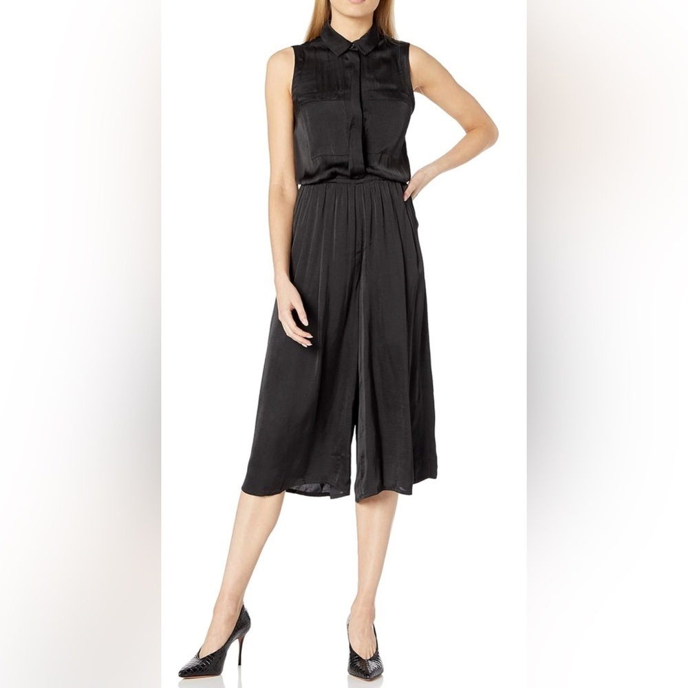 Catherine Melandrino Women’s Bethea Cropped Black Jumpsuit Size 6